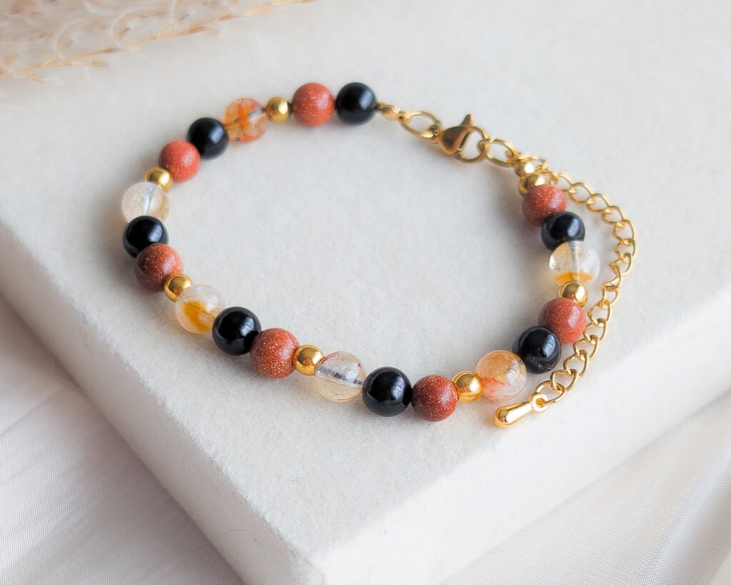 Citrine, Tourmaline & Desert Sand Bracelet