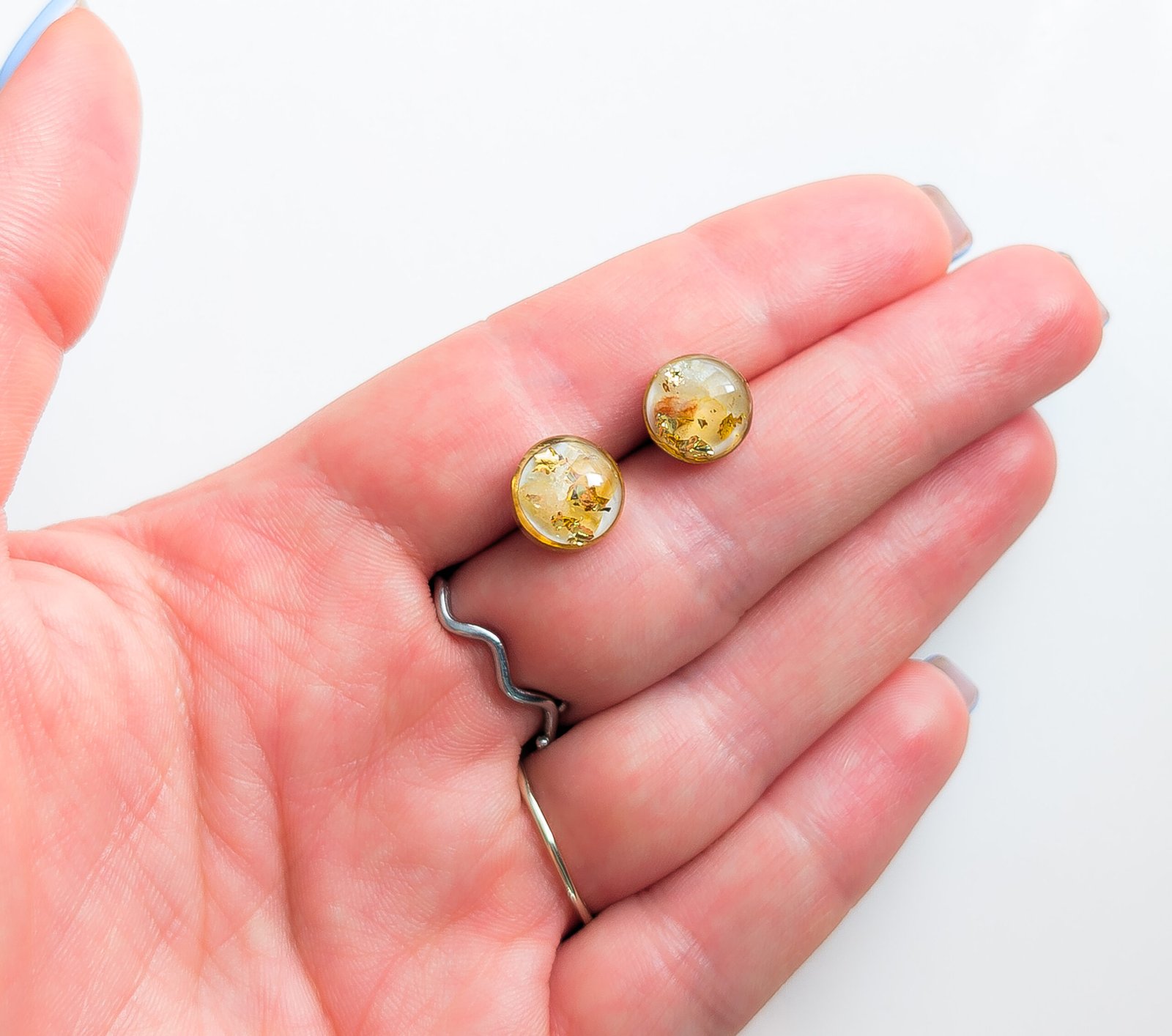 Citrine Resin Necklace & Earrings Set - Image 2