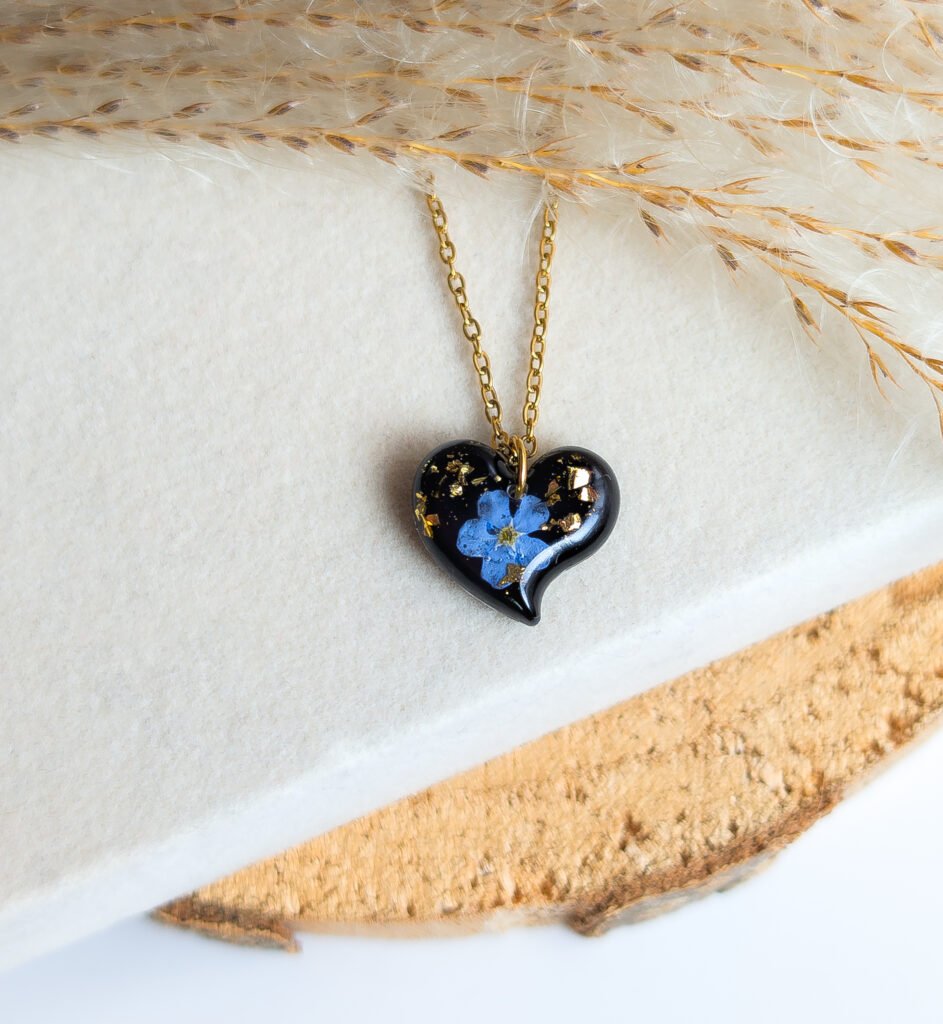 Forget-Me-Not Heart Necklace