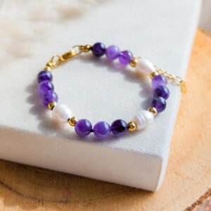 Amethyst & Freshwater Pearl Bracelet