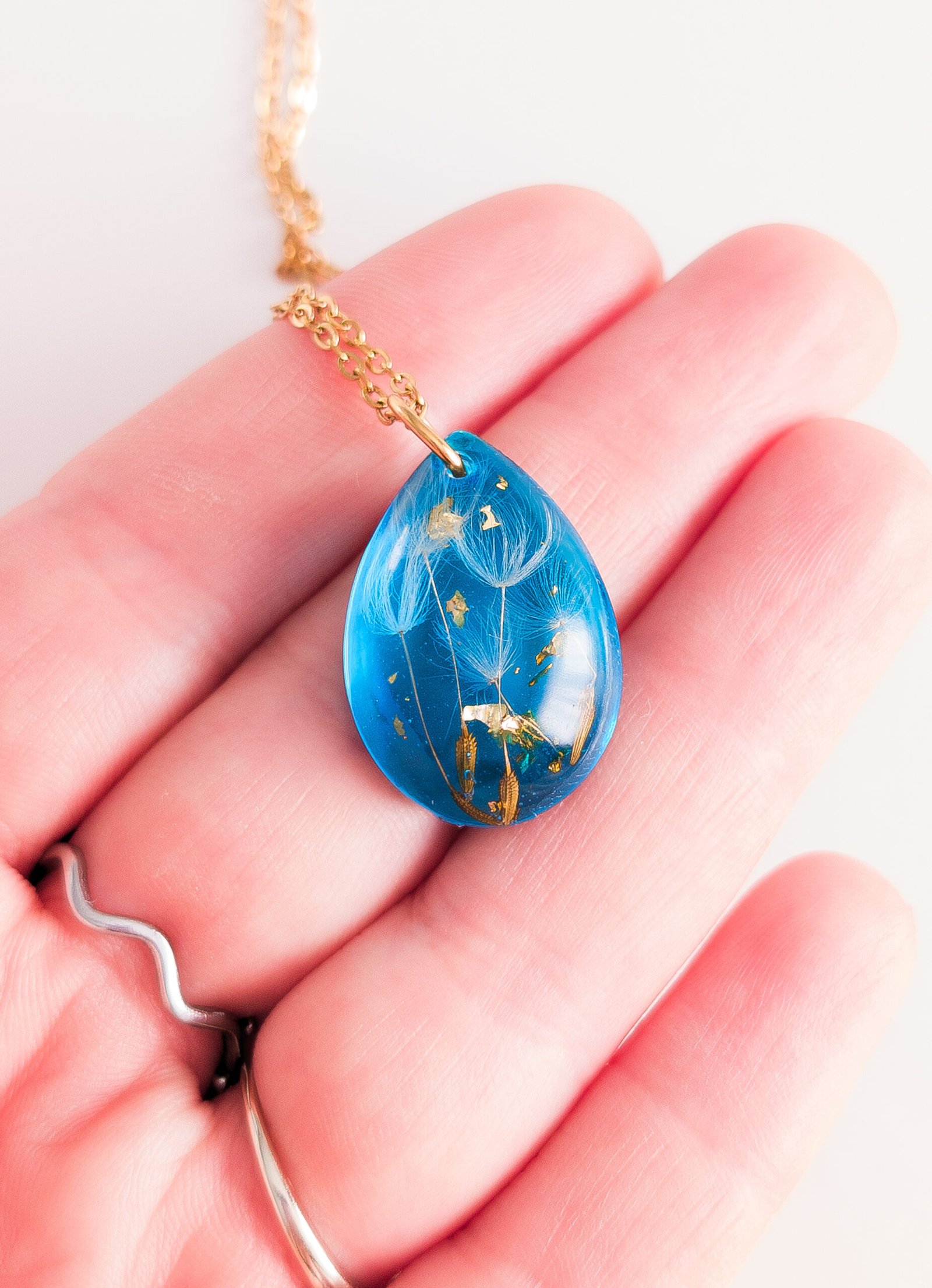Dandelion Seed Resin Necklace - Image 3