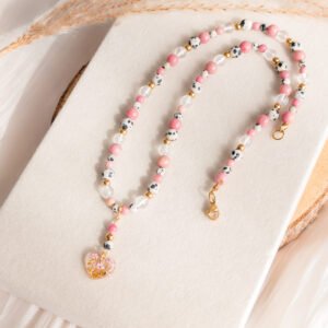 Wildflower Heart – Natural Gemstone Necklace