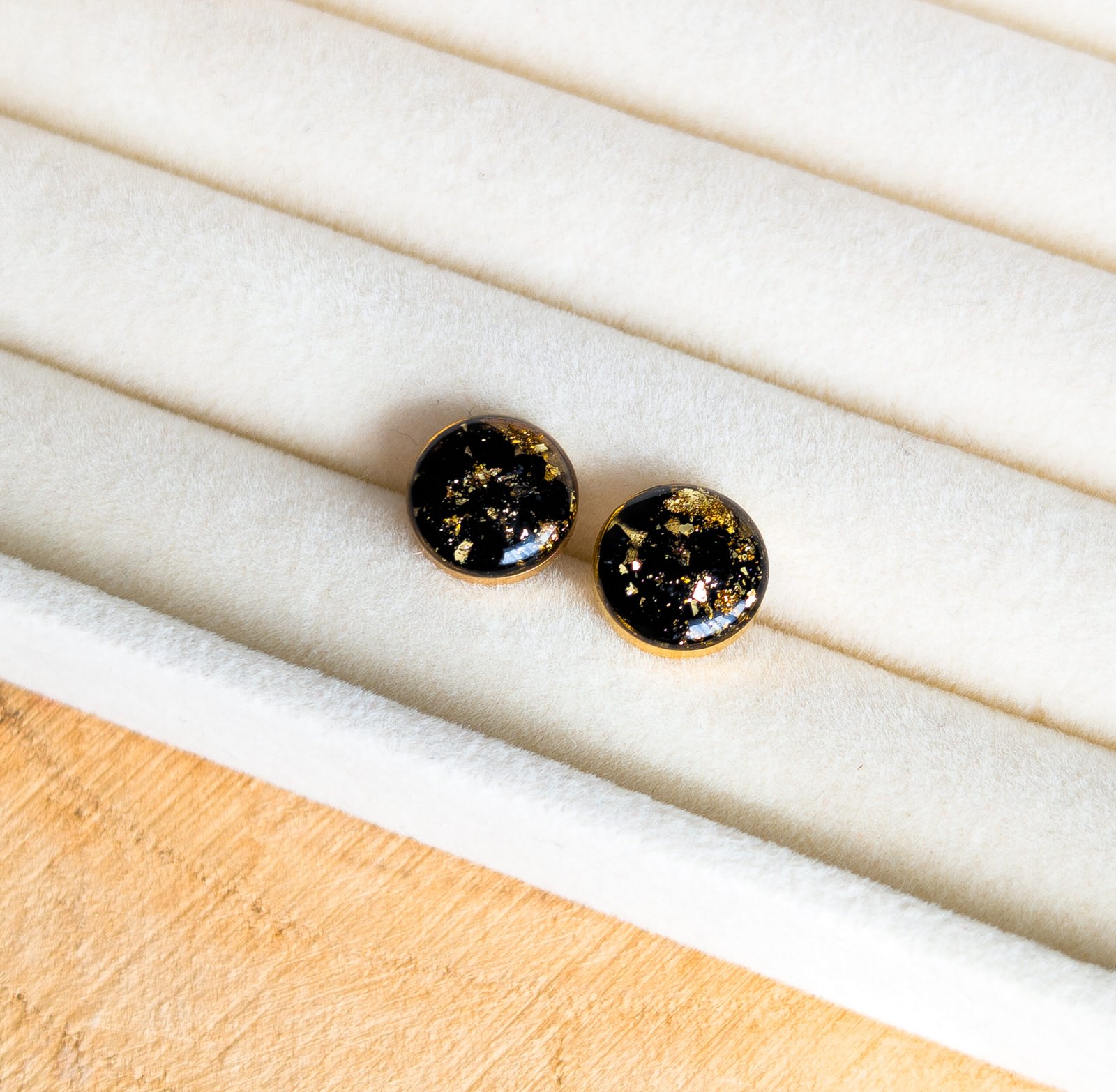 Black Tourmaline Stud Earrings - Image 2