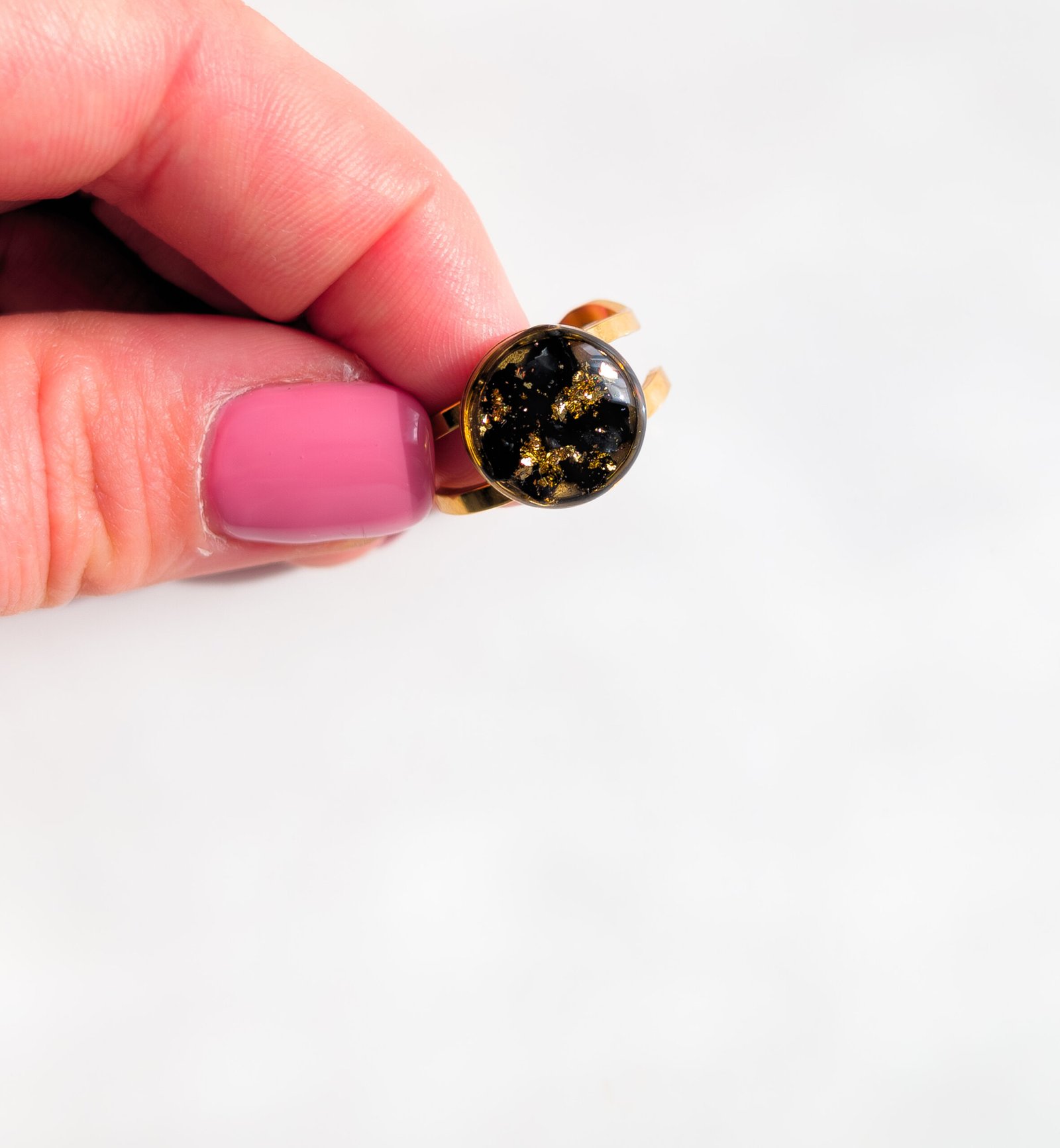 Black Tourmaline Adjustable Ring - Image 5