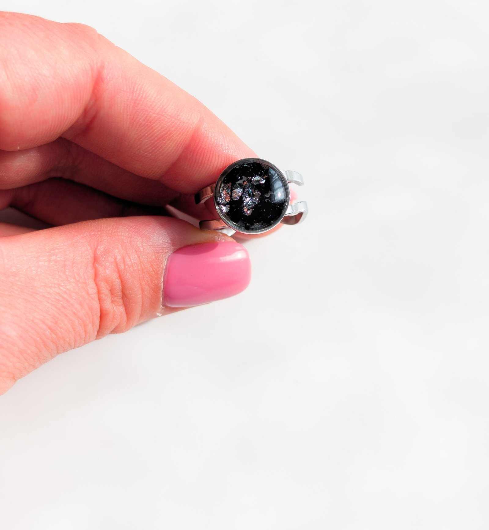 Black Tourmaline Adjustable Ring - Image 4