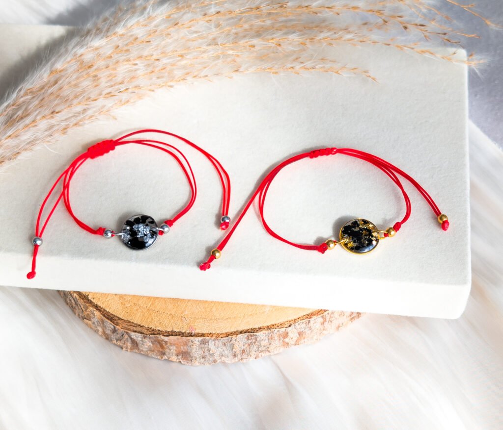 Black Tourmaline Red Cord Bracelet