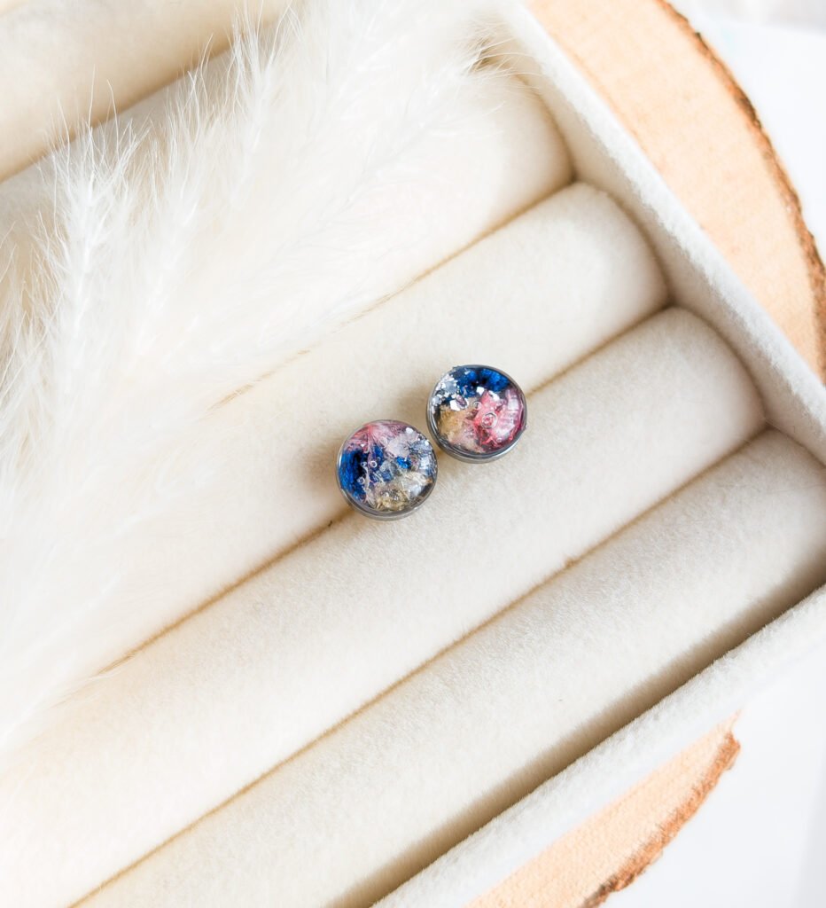 Flower Petal Stud Earrings