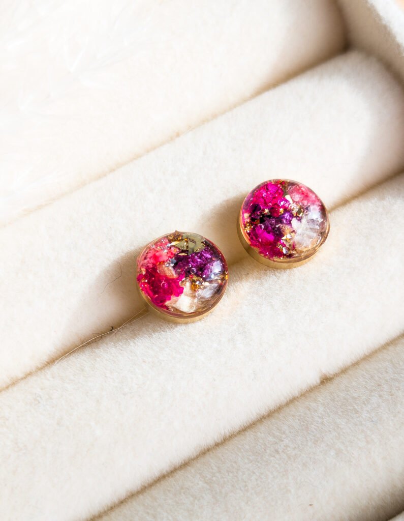 Flower Petal Stud Earrings