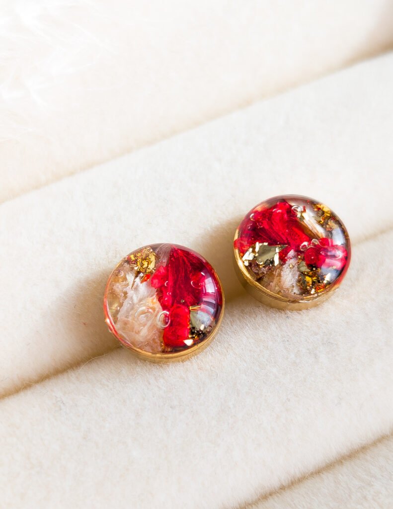 Flower Petal Stud Earrings