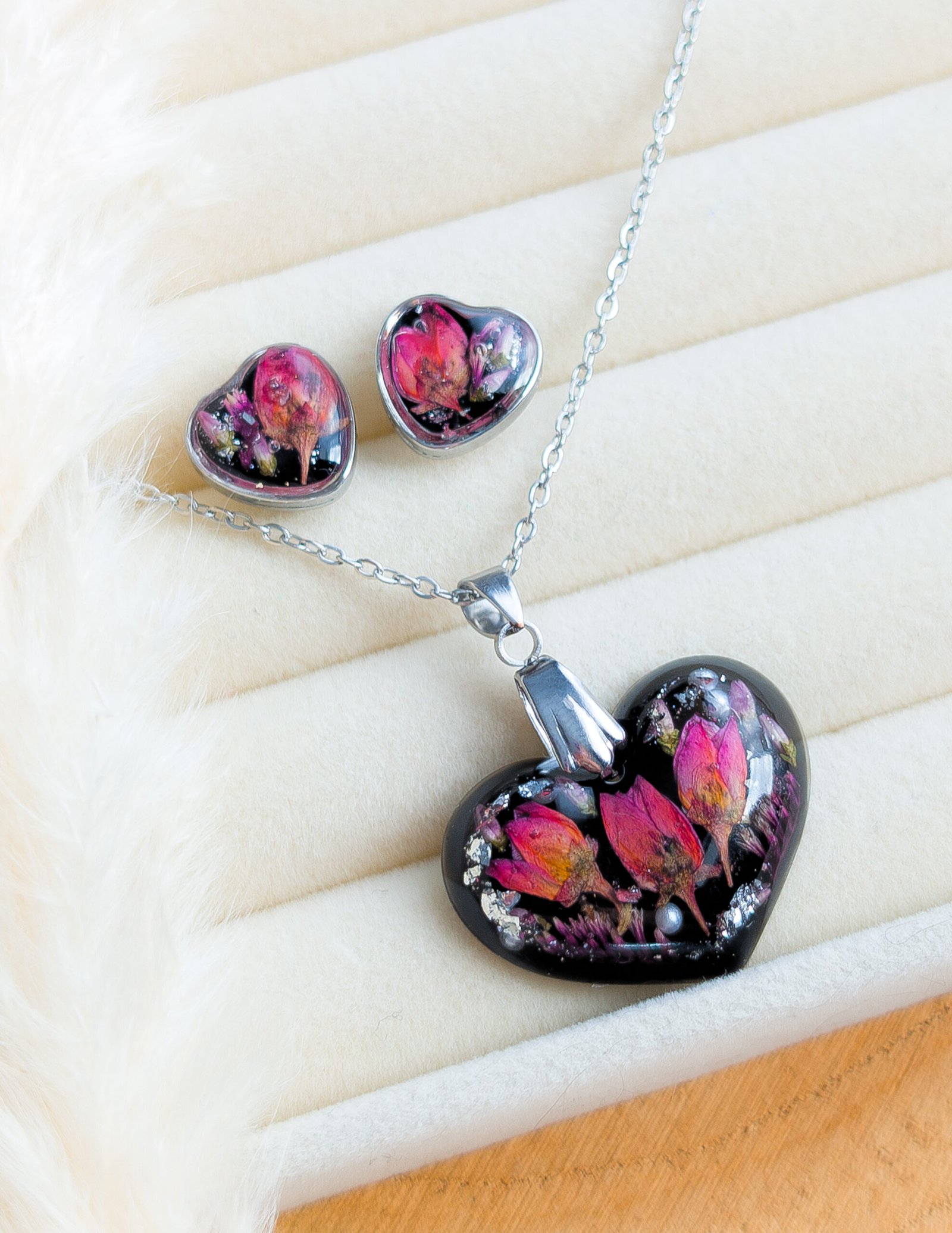 Rose Heart Jewellery Set