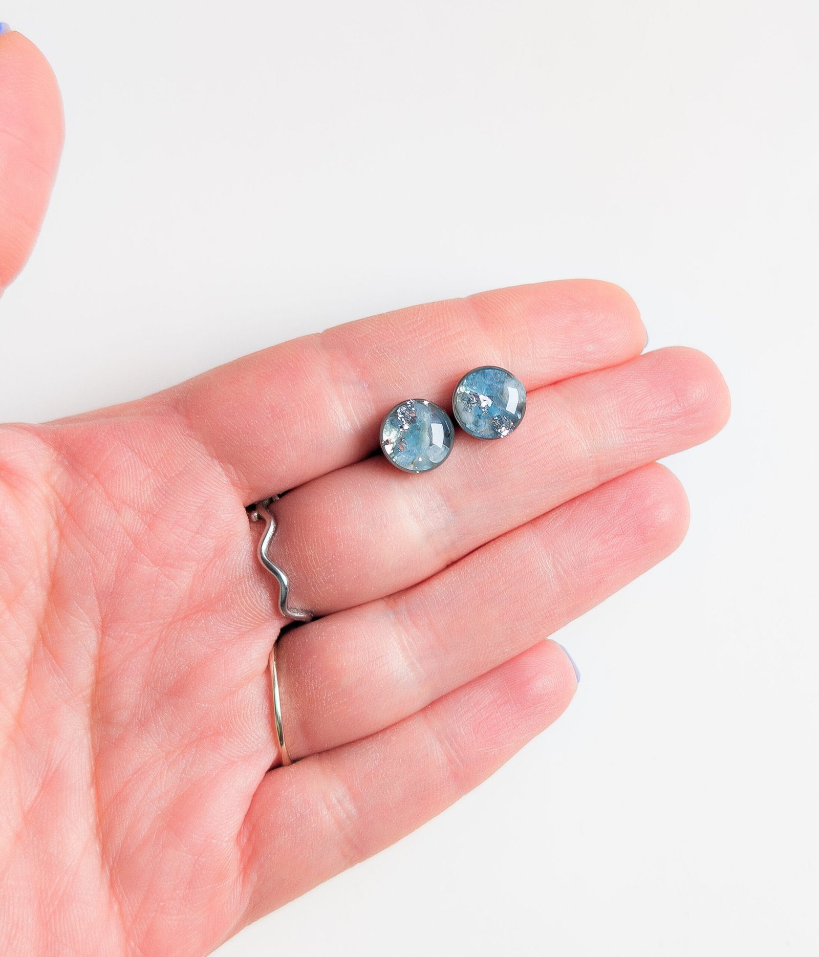 Aquamarine Jewellery Set – Silver Stainless Steel - Image 3